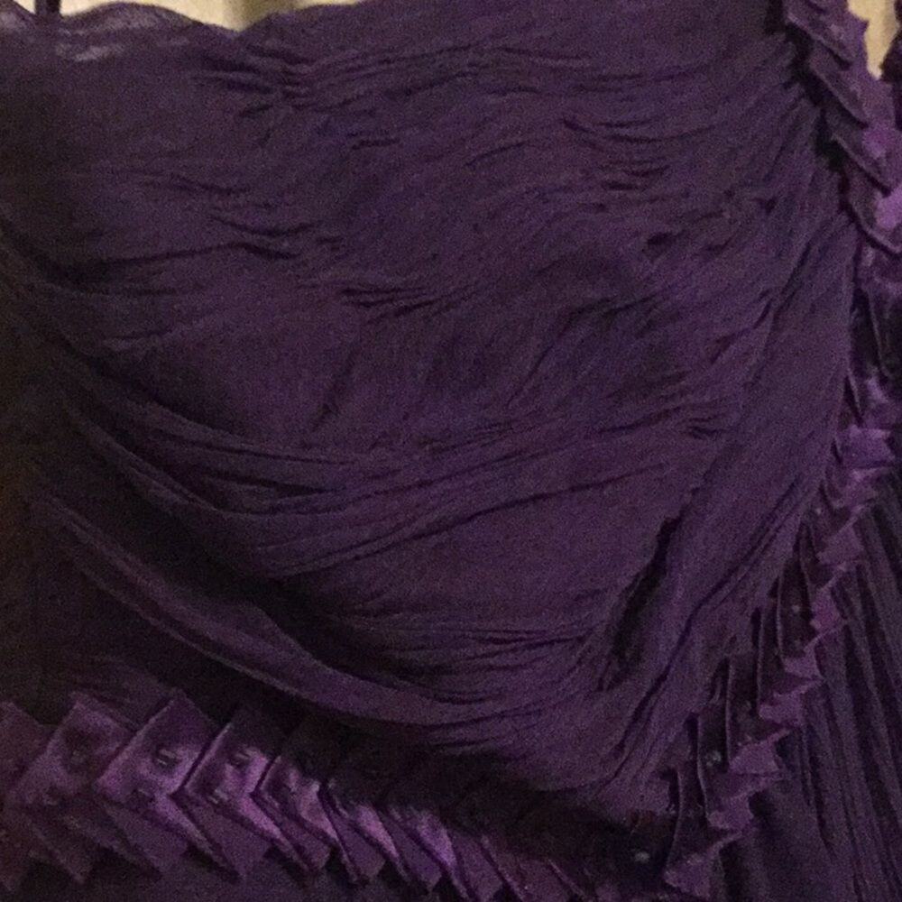 - BCBGmaxazria two tone chiffon pleated grap… - Picture 8 of 14